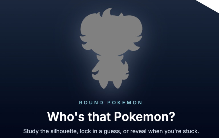 Pokemon guesser screenshot